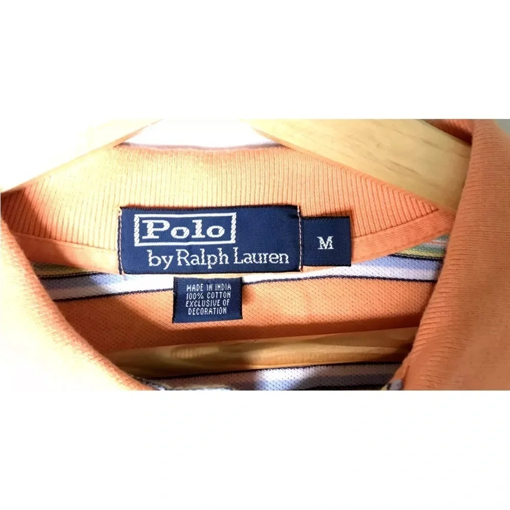 Lot of 2 Polo Ralph Lauren Golf Shirt Short Sleeve/ Long Sleeve Orange Size M